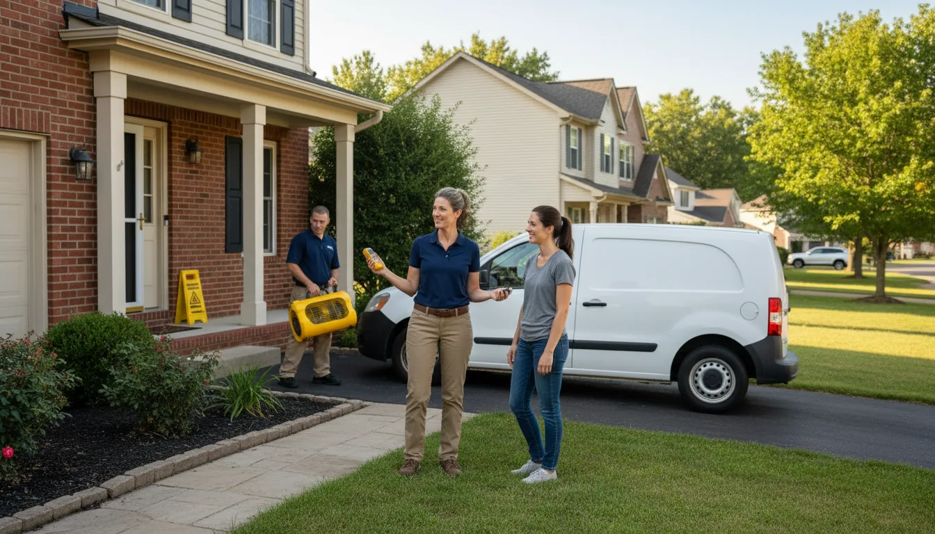 Residential water damage restoration in Bruin, PA